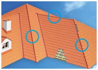 Points de jonction composants de système de toiture faîtage et arêtier