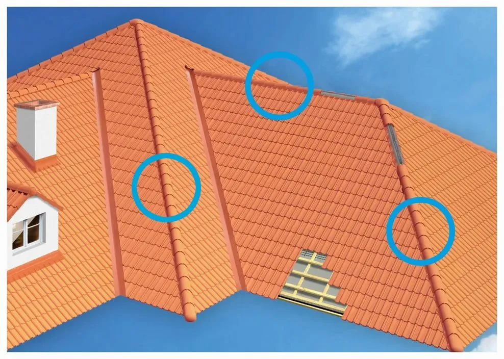 Points de jonction composants de système de toiture faîtage et arêtier
